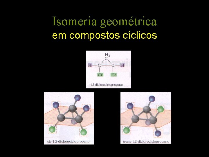 Isomeria geométrica em compostos cíclicos 
