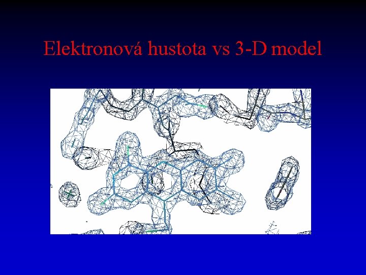 Elektronová hustota vs 3 -D model 