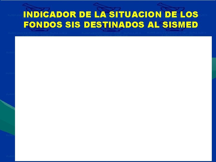 INDICADOR DE LA SITUACION DE LOS FONDOS SIS DESTINADOS AL SISMED 