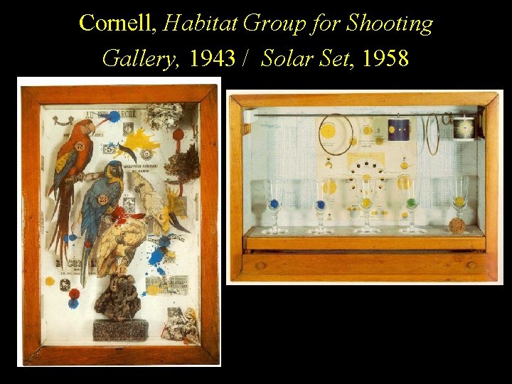 Cornell, Habitat Group for Shooting Gallery, 1943 / Solar Set, 1958 