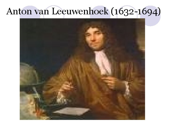 Anton van Leeuwenhoek (1632 -1694) 