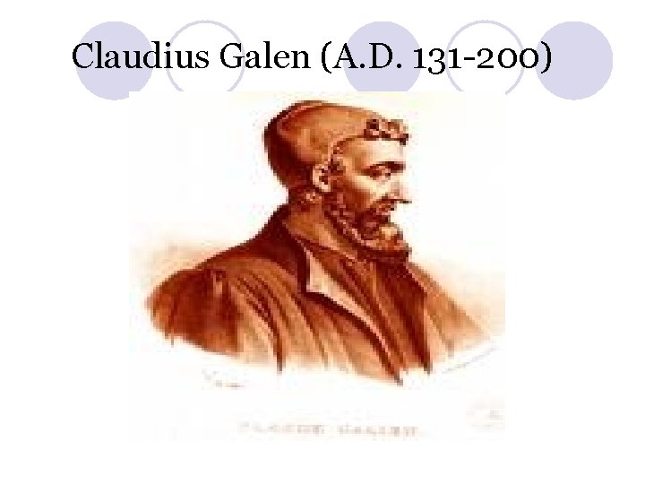 Claudius Galen (A. D. 131 -200) 