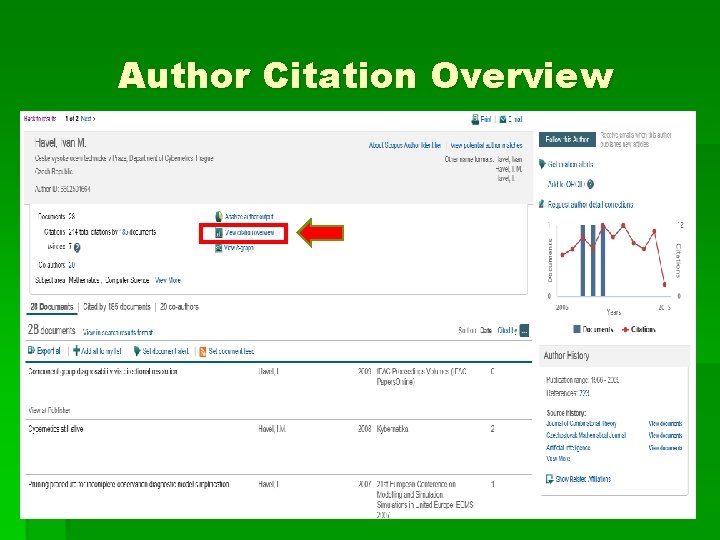 Author Citation Overview 