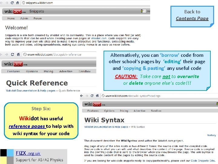 Back to Contents Page Alternatively, you can ‘borrow’ code from other school’s pages by