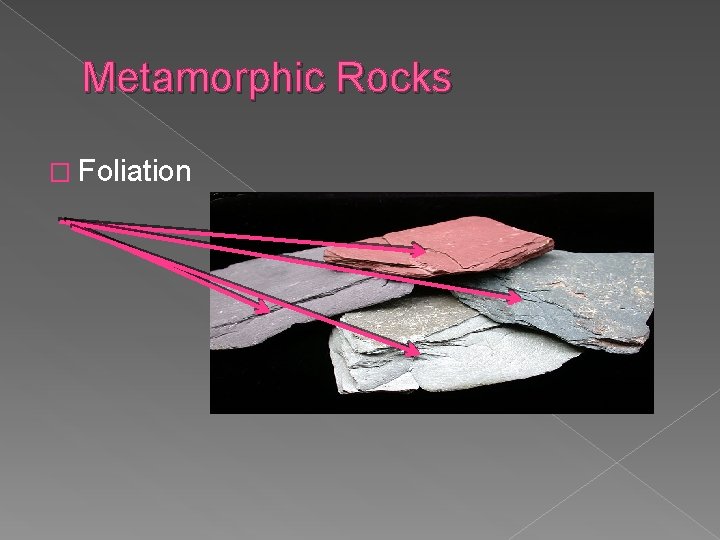 Metamorphic Rocks � Foliation 