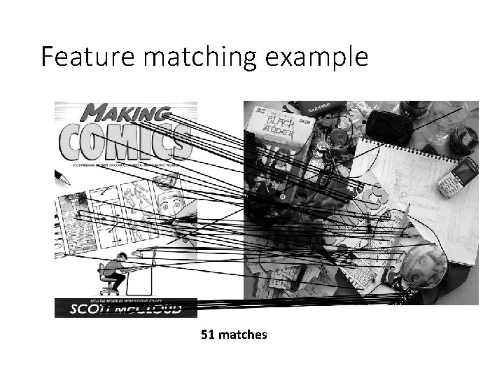 Feature matching example 51 matches 