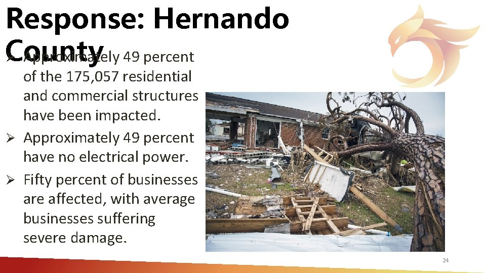 Response: Hernando County Ø Approximately 49 percent of the 175, 057 residential and commercial