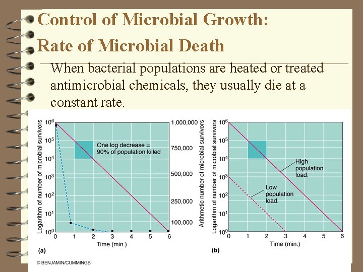 Control of Microbial Growth: Rate of Microbial Death When bacterial populations are heated or