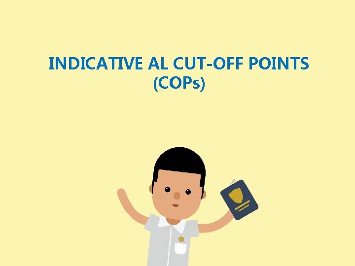 INDICATIVE AL CUT-OFF POINTS (COPs) 