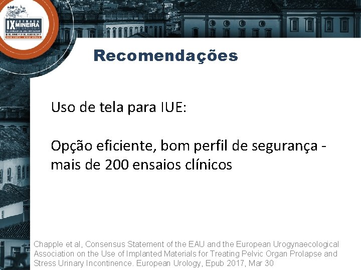 Recomendações Uso de tela para IUE: Opção eficiente, bom perfil de segurança mais de