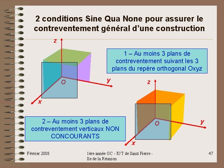 2 conditions Sine Qua None pour assurer le contreventement général d’une construction z 1 2 conditions Sine Qua None pour assurer le contreventement général d’une construction z 1
