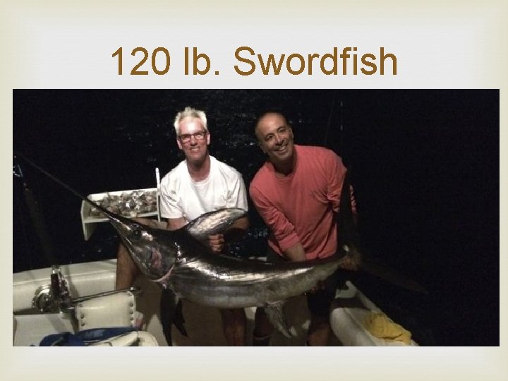 120 lb. Swordfish 