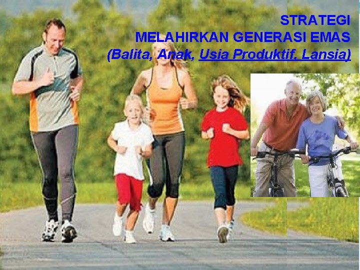 STRATEGI MELAHIRKAN GENERASI EMAS (Balita, Anak, Usia Produktif, Lansia) 