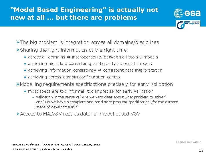 “Model Based Engineering” is actually not new at all … but there are problems