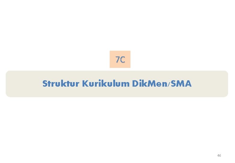 7 C Struktur Kurikulum Dik. Men/SMA 46 7 C Struktur Kurikulum Dik. Men/SMA 46
