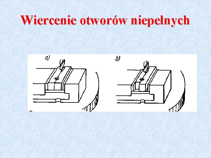 Wiercenie otworów niepełnych 