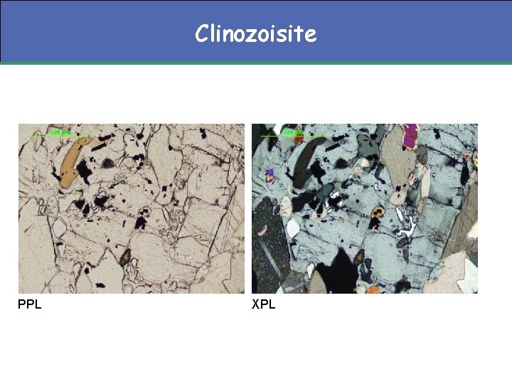 Clinozoisite PPL XPL 