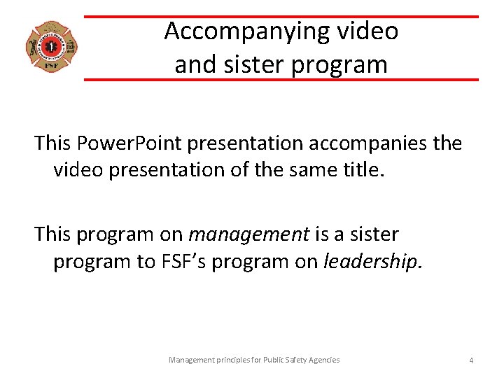 Accompanying video and sister program This Power. Point presentation accompanies the video presentation of