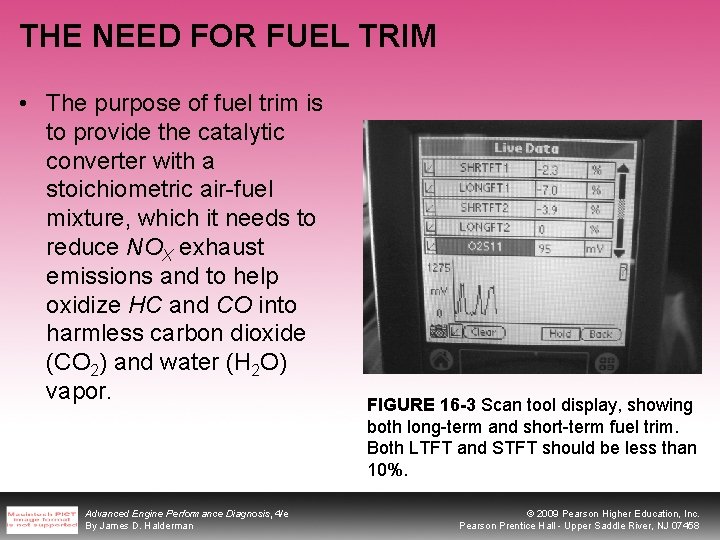 THE NEED FOR FUEL TRIM • The purpose of fuel trim is to provide