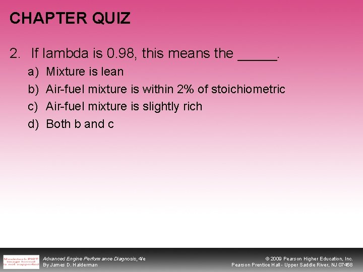 CHAPTER QUIZ 2. If lambda is 0. 98, this means the _____. a) b)