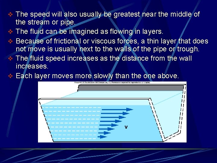 v The speed will also usually be greatest near the middle of v v