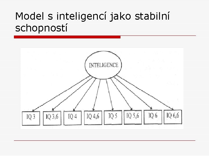 Model s inteligencí jako stabilní schopností 