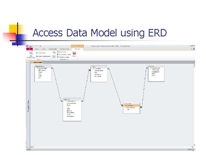 Part # 2 Access Data Model using ERD 4 Part # 2 Access Data Model using ERD 4