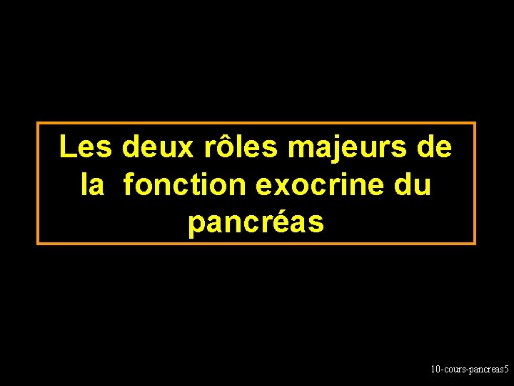 Les deux rôles majeurs de la fonction exocrine du pancréas 10 -cours-pancreas 5 