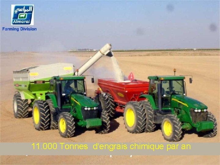 11. 000 Tonnes d‘engrais chimique par an 