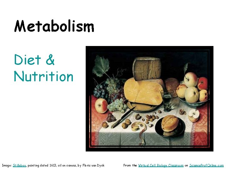 Metabolism Diet & Nutrition Image: Stilleben, painting dated 1613, oil on canvas, by Floris