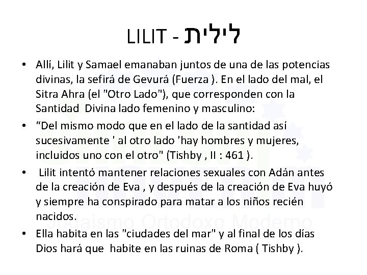 LILIT - לילית • Allí, Lilit y Samael emanaban juntos de una de las