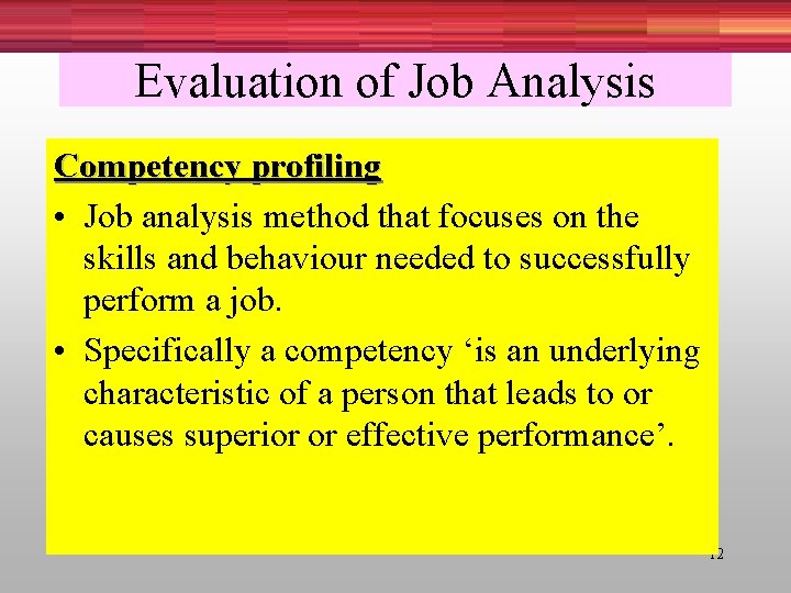 Chapter 5 JOB ANALYSIS JOB DESIGN AND QUALITY