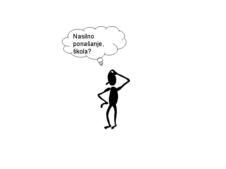 Nasilno ponašanje, škola? Nasilno ponašanje, škola?