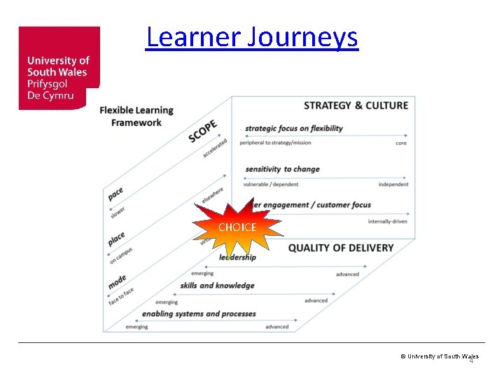 Learner Journeys CHOICE © University of South Wales 4 Learner Journeys CHOICE © University of South Wales 4