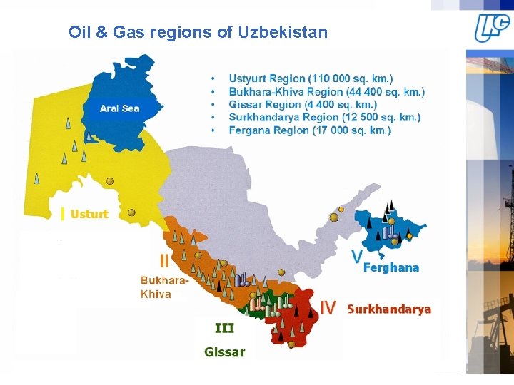Oil & Gas regions of Uzbekistan 