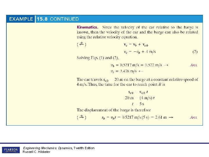 Engineering Mechanics: Dynamics, Twelfth Edition Russell C. Hibbeler Engineering Mechanics: Dynamics, Twelfth Edition Russell C. Hibbeler