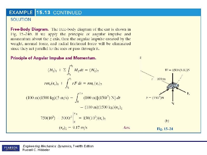 Engineering Mechanics: Dynamics, Twelfth Edition Russell C. Hibbeler Engineering Mechanics: Dynamics, Twelfth Edition Russell C. Hibbeler