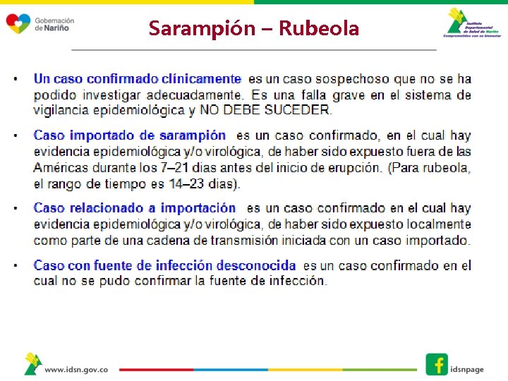 Sarampión – Rubeola 