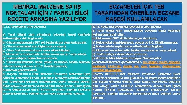 ECZANELER İÇİN TEB MEDİKAL MALZEME SATIŞ NOKTALARI İÇİN 7 FARKLI BİLGİ TARAFINDAN ÖNERİLEN ECZANE