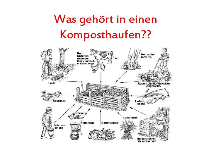 Was gehört in einen Komposthaufen? ? 