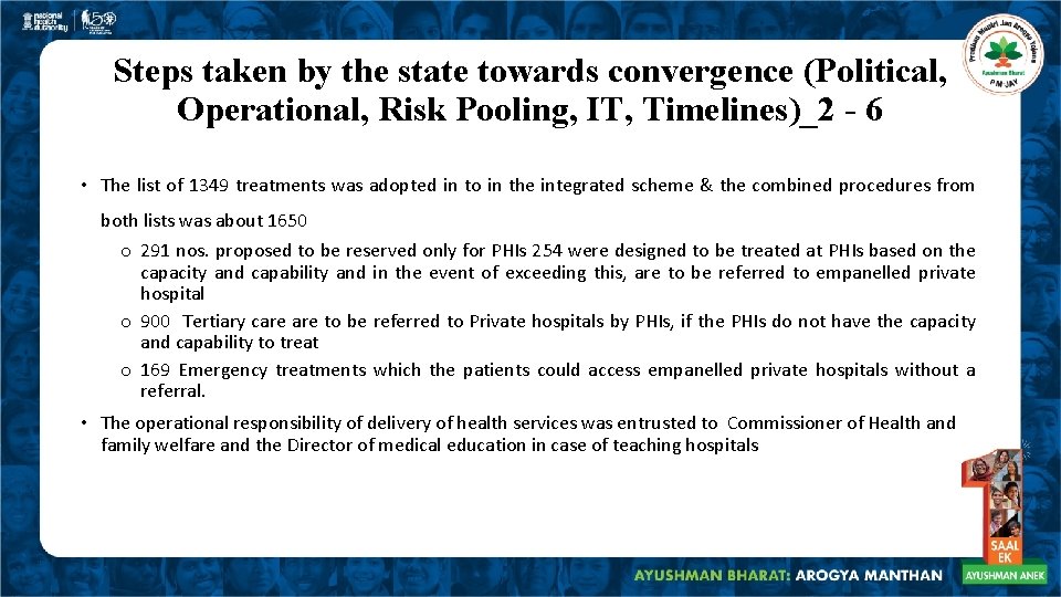 Steps taken by the state towards convergence (Political, Operational, Risk Pooling, IT, Timelines)_2 -