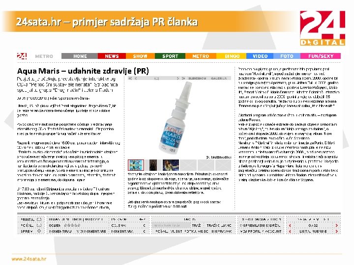 24 sata. hr – primjer sadržaja PR članka Aqua Maris – udahnite zdravlje (PR)