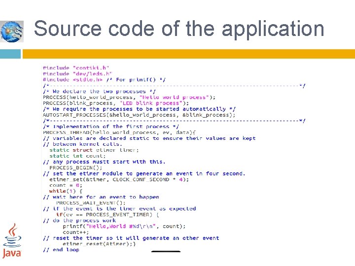  Source code of the application 