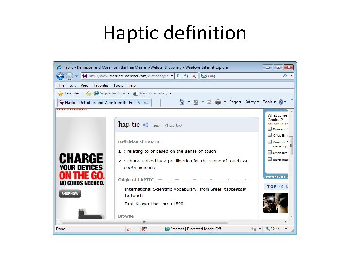 Haptic definition 