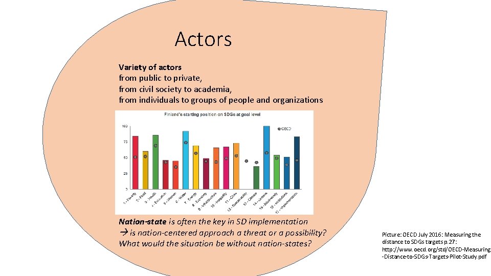 Actors Variety of actors from public to private, from civil society to academia, from