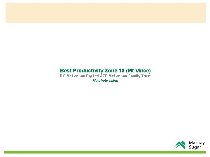 Best Productivity Zone 18 (Mt Vince) DC Mc. Lennan Pty Ltd ATF Mc. Lennan