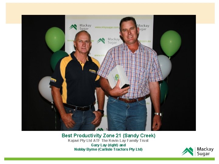 Best Productivity Zone 21 (Sandy Creek) Kajavi Pty Ltd ATF The Kevin Lay Family