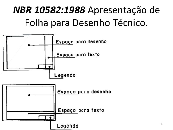 NBR 10582: 1988 Apresentação de Folha para Desenho Técnico. 4 