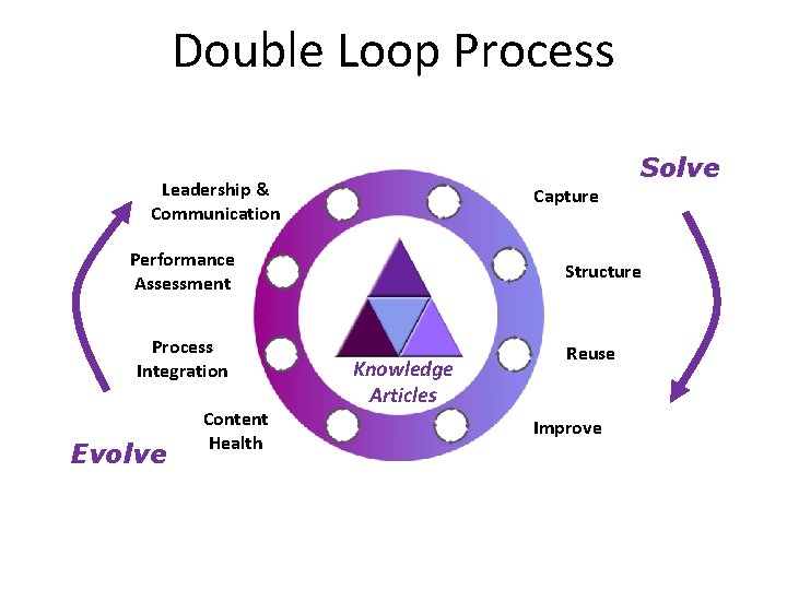 Double Loop Process Solve Leadership & Communication Capture Performance Assessment Process Integration Evolve Content