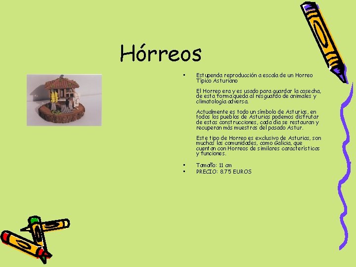 Hórreos • • Estupenda reproducción a escala de un Horreo Típico Asturiano El Horreo